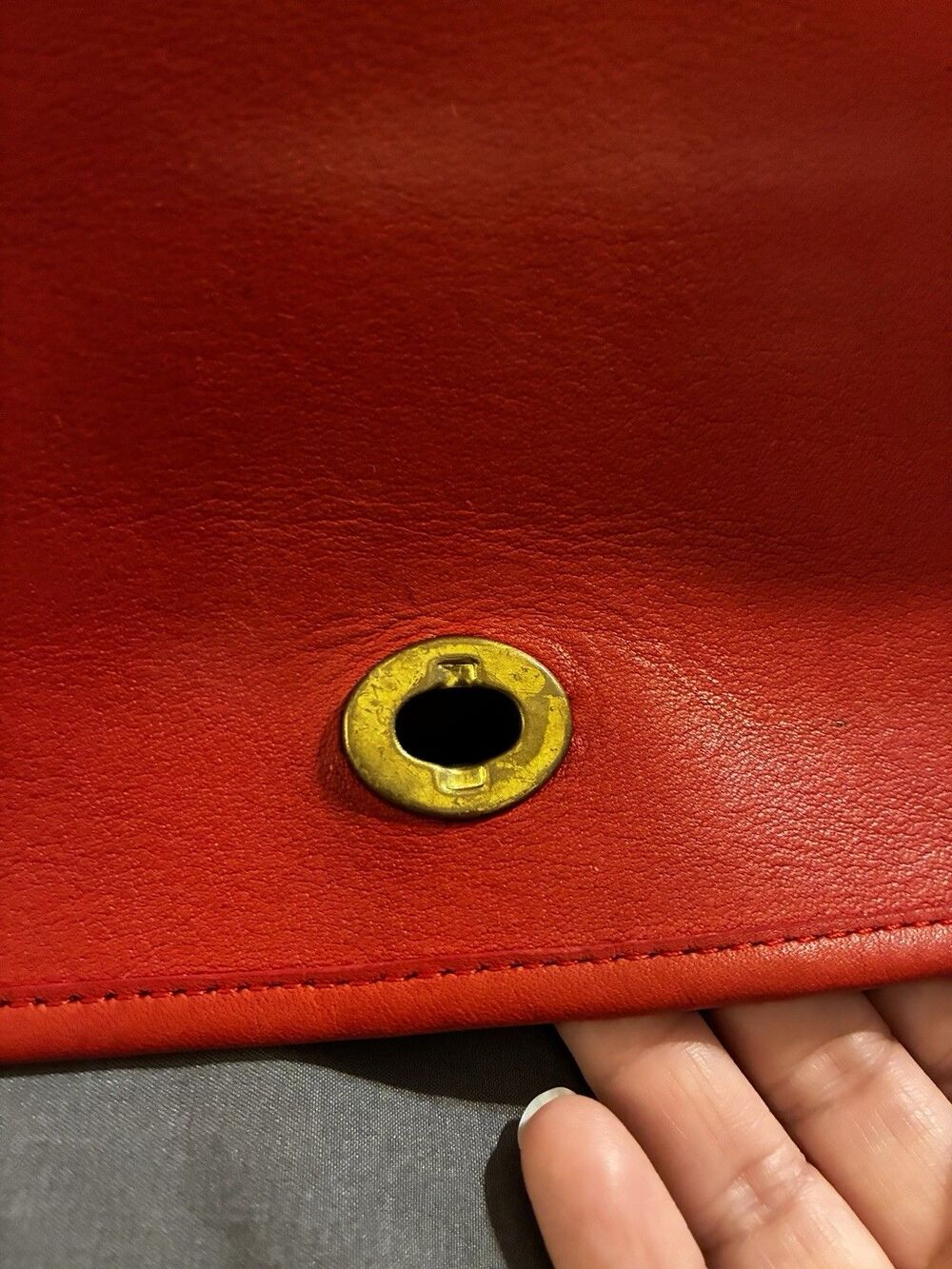 Vintage 1980s Coach Bag Convertible Clutch 9635 Red Made In NYC - Picture 11 of 16